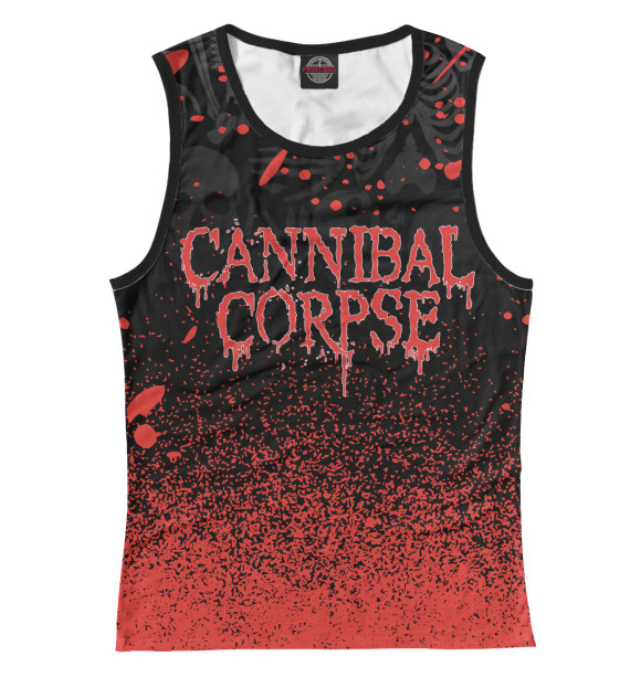 Женская майка с изображением Cannibal Corpse цвета Белый