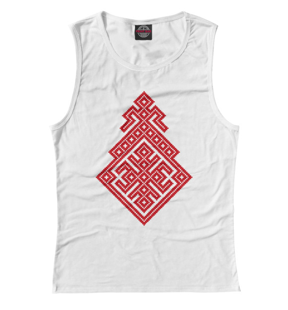 Майка для девочки с изображением Славянский Оберег Макошь цвета Белый