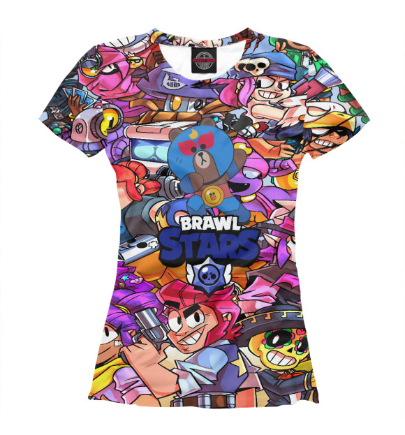 Футболка для девочек с изображением Brawl Stars | El Brown цвета Белый