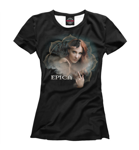 Футболка для девочек с изображением Epica цвета Белый