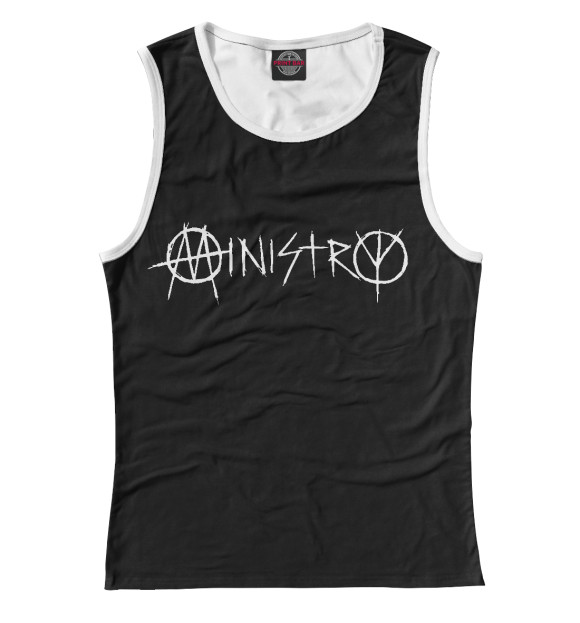 Майка для девочки с изображением Ministry цвета Белый