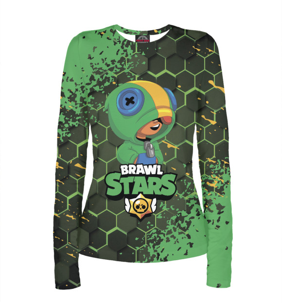 Женский лонгслив с изображением Brawl Stars цвета Белый