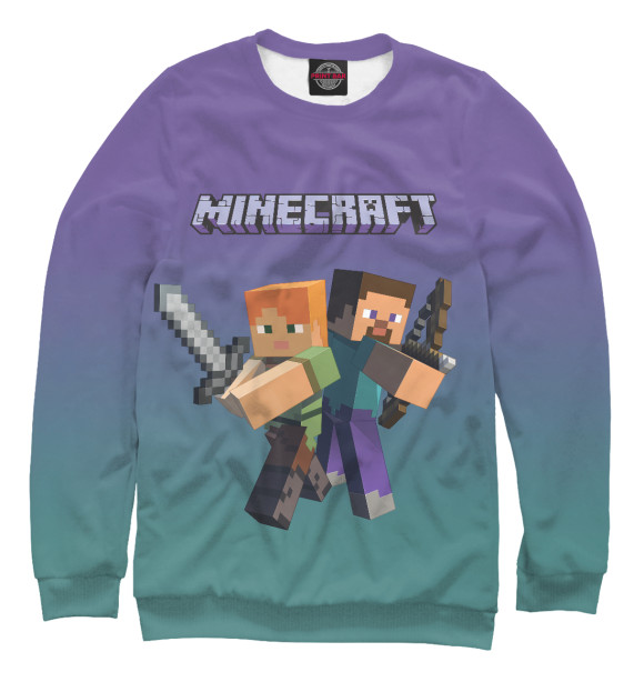 Свитшот для мальчиков с изображением Minecraft цвета Белый