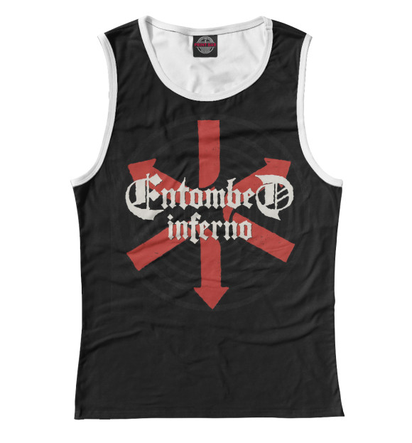 Женская майка с изображением Entombed цвета Белый