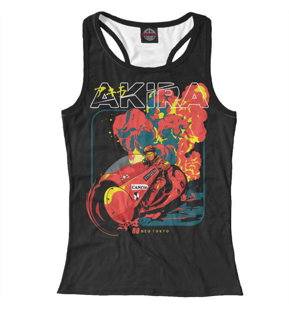 Женская майка-борцовка с изображением Akira цвета Белый
