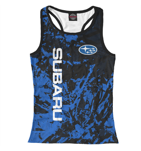 Женская майка-борцовка с изображением Subaru | Субару цвета Белый