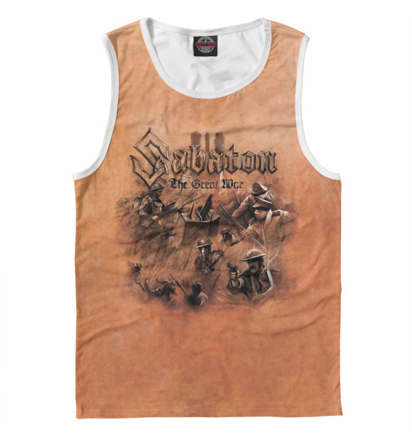 Мужская майка с изображением Sabaton цвета Белый