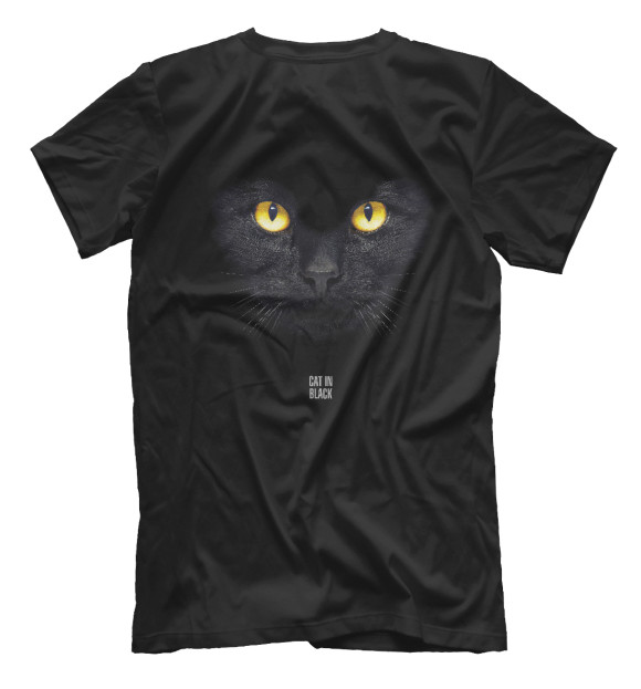 Футболка для мальчиков с изображением Cat In Black цвета Белый