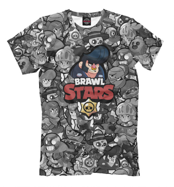 Мужская футболка с изображением Brawl Stars Bull цвета Белый