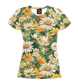 Женская футболка Лесная летняя поляна