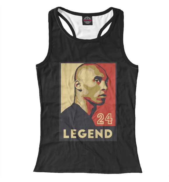 Женская майка-борцовка с изображением Kobe - Legend цвета Белый