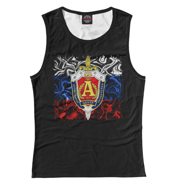 Майка для девочки с изображением Группа Альфа спецназ цвета Белый