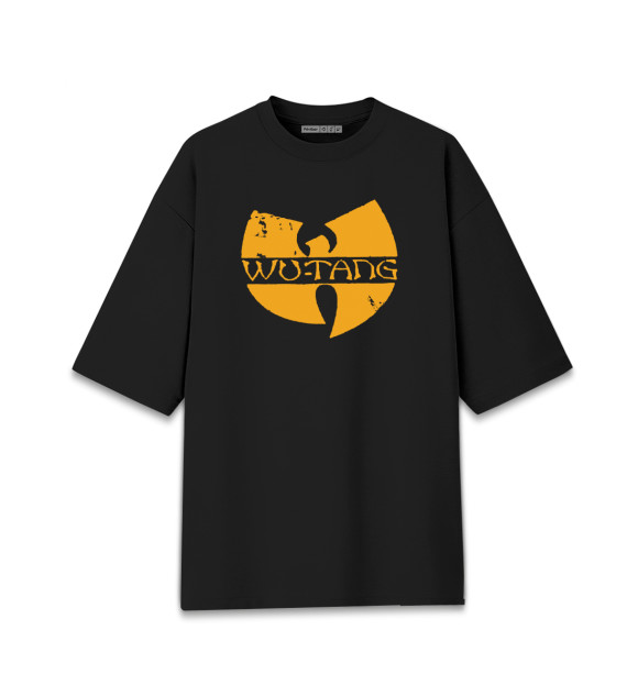 Мужская футболка оверсайз с изображением Wu-Tang Clan (yellow) цвета Черный