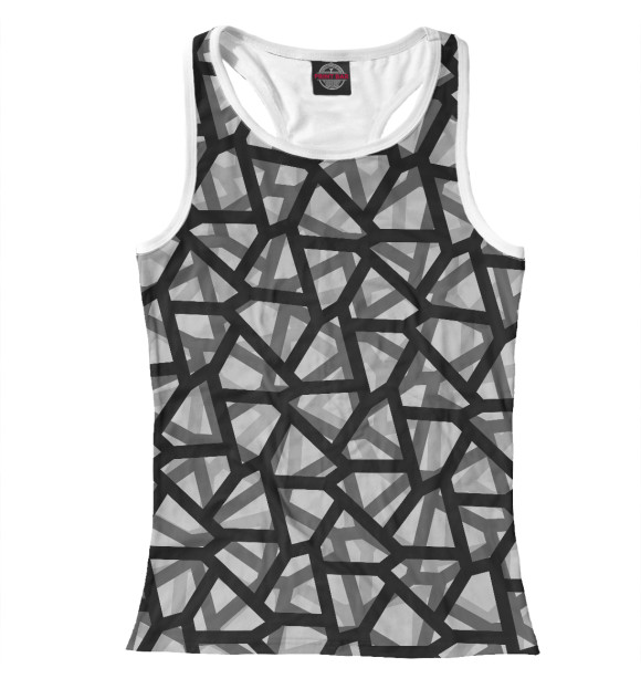 Женская майка-борцовка с изображением Empty Gray цвета Белый