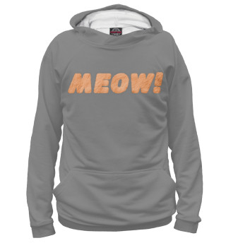 Худи для девочки Meow Серый