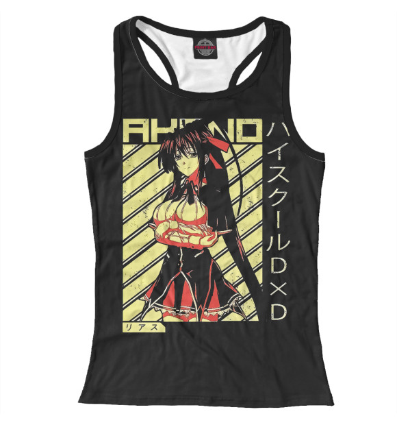 Женская майка-борцовка с изображением Демоны старшей школы цвета Белый