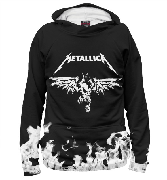 Женское худи с изображением Metallica цвета Белый