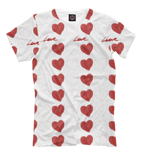 Футболка для мальчиков с изображением Hearts цвета Белый