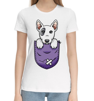 Хлопковая футболка для девочек Puppy