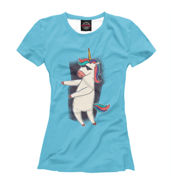 Футболка для девочек с изображением Floss unicorn цвета Белый