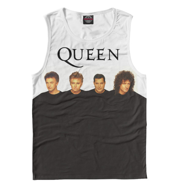 Мужская майка с изображением Queen цвета Белый