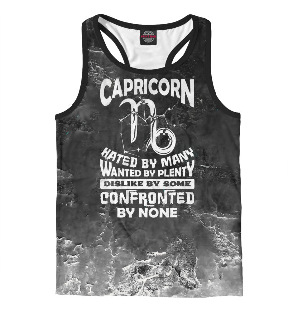 Мужская майка-борцовка с изображением Capricorn Hated By Many цвета Белый