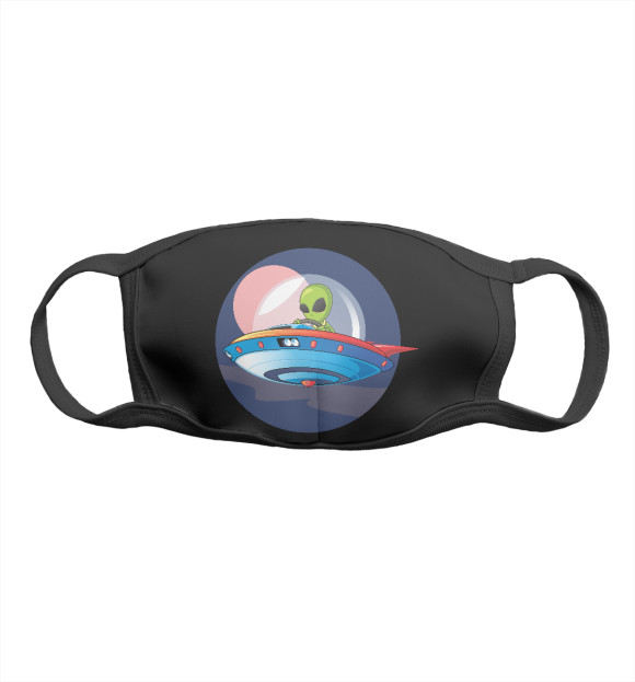 Маска тканевая с изображением Пришелец цвета Белый