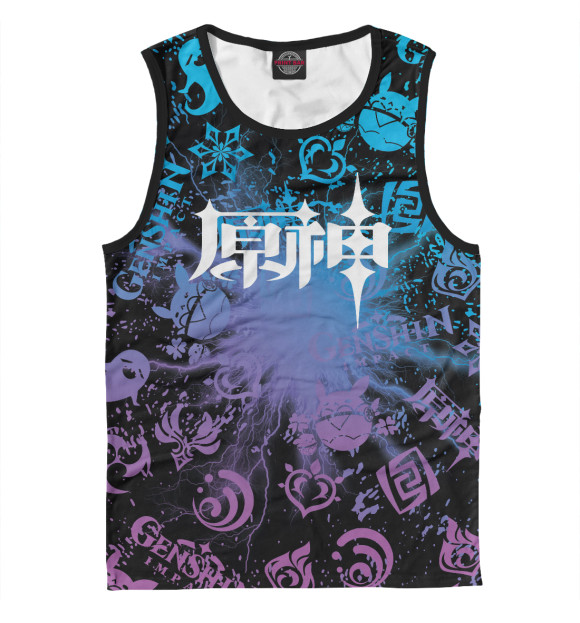 Майка для мальчика с изображением Genshin Impact цвета Белый