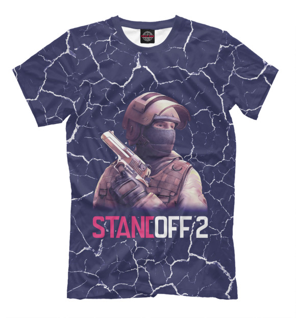 Мужская футболка с изображением Standoff 2 / Стандофф 2 цвета Белый