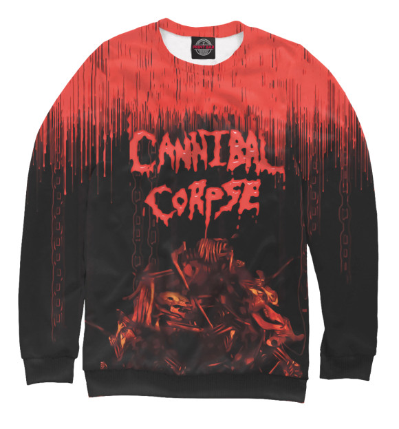 Свитшот для девочек с изображением Cannibal Corpse цвета Белый