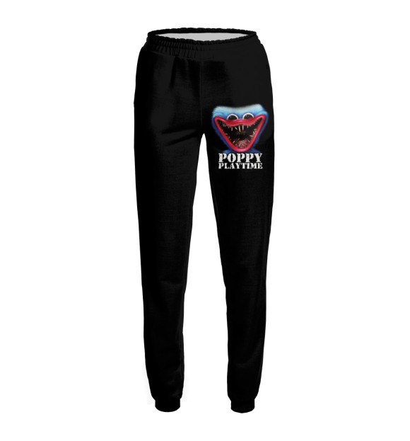 Женские спортивные штаны с притом Poppy Playtime Хагги Вагги цвета Белый Женские спортивные штаны с изображением Poppy Playtime Хагги Вагги цвета Белый