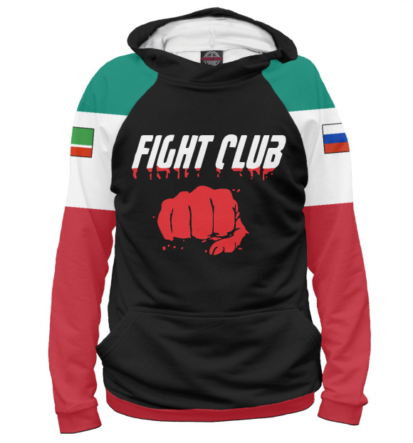 Женское худи с изображением Fight club цвета Белый
