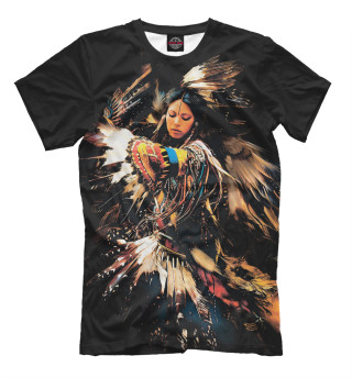 Мужская футболка Танец коренной североамериканки