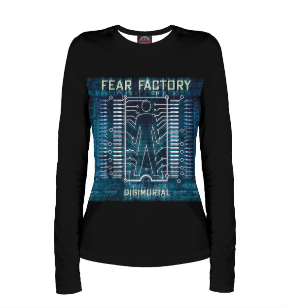 Женский лонгслив с изображением Fearfactory цвета Белый