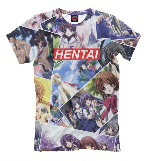 Футболка для мальчиков с изображением Hentai цвета Белый