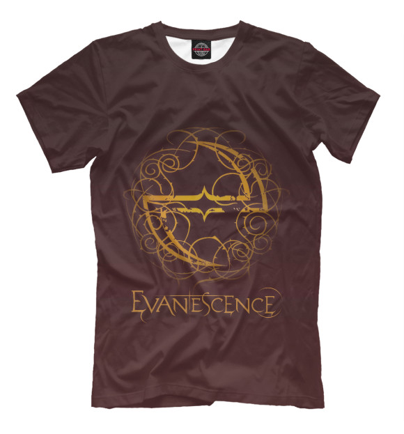 Мужская футболка с изображением Evanescence цвета Белый