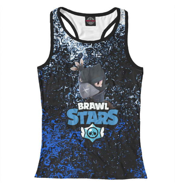 Женская майка-борцовка с изображением Brawl stars цвета Белый