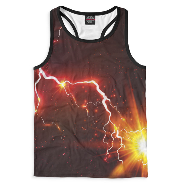 Мужская майка-борцовка с изображением Рассеивание цвета Белый