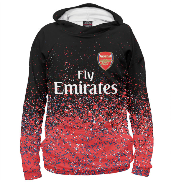 Мужское худи с изображением Arsenal цвета Белый