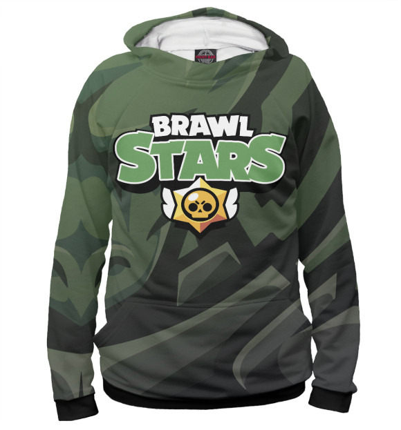 Мужское худи с изображением Brawl Stars цвета Белый