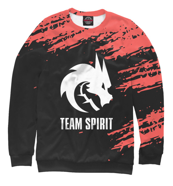 Свитшот для мальчиков с изображением Team Spirit цвета Белый