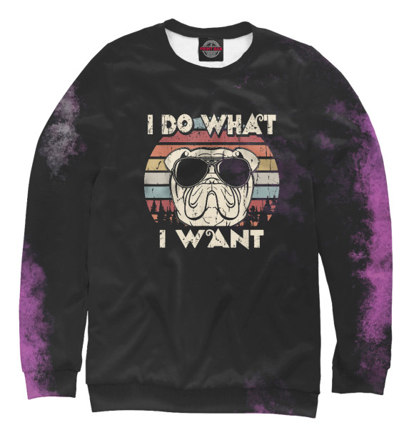 Свитшот для мальчиков с изображением I do what I want цвета Белый