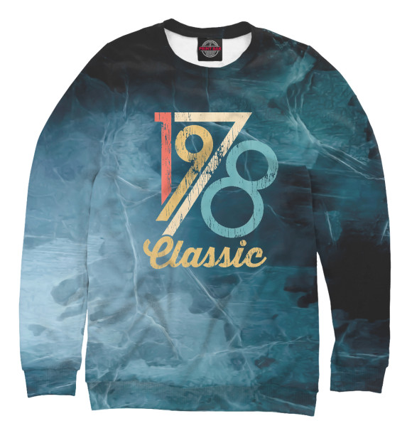 Свитшот для девочек с изображением Since 1978 Classic цвета Белый