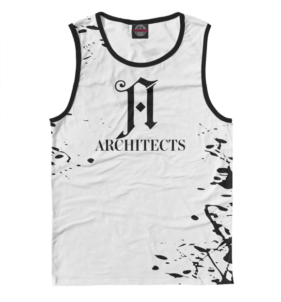 Мужская майка с притом Architects цвета Белый Мужская майка с изображением Architects цвета Белый