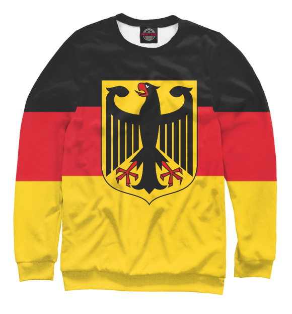 Свитшот для девочек с изображением GERMANY цвета Белый
