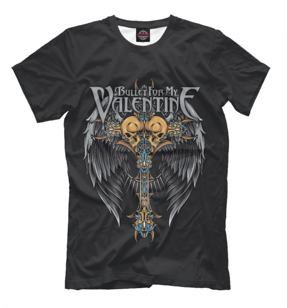 Мужская футболка с изображением Bullet for My Valentine цвета Белый