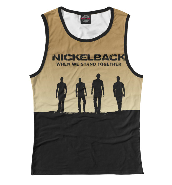 Майка для девочки с притом Nickelback цвета Белый Майка для девочки с изображением Nickelback цвета Белый