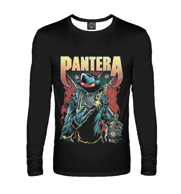 Мужской лонгслив с изображением Pantera цвета Белый