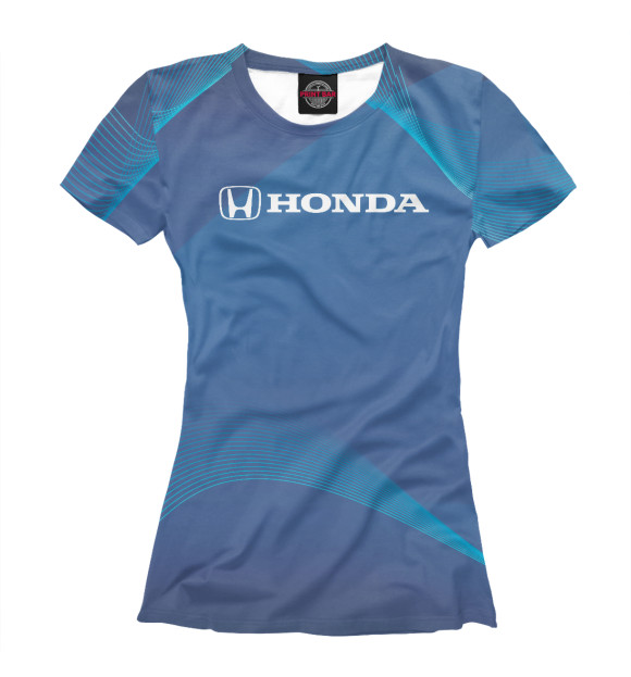 Женская футболка с изображением Honda цвета Белый