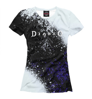 Женская футболка Diablo + Холодные краски